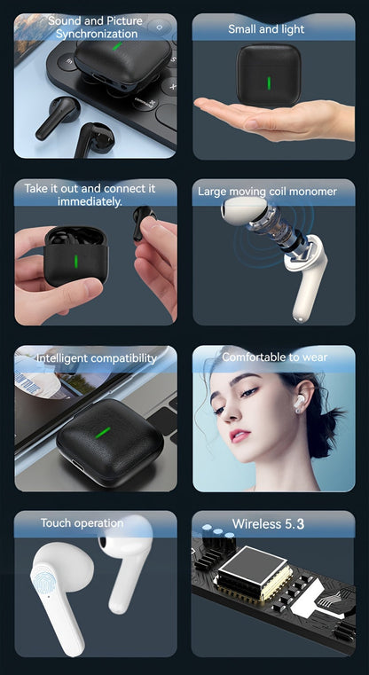 Wireless Sports Earbuds with Noise-Cancelling Mic