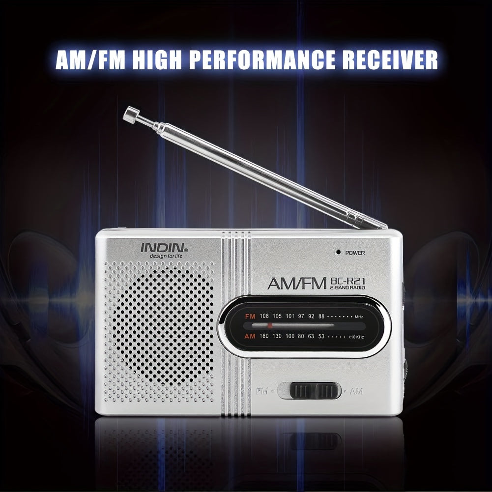 Classic Travel AM/FM Radio with USB, Telescopic Antenna, Stereo Speakers