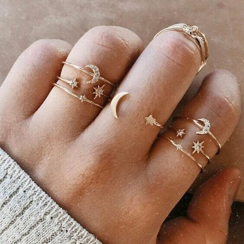 Lunaria Ring Set