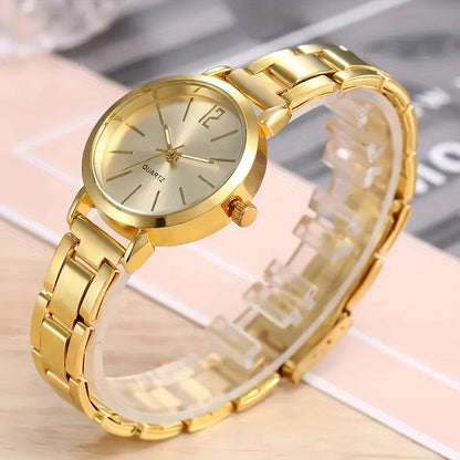 Elegant 2pcs Women's Quartz Watch set