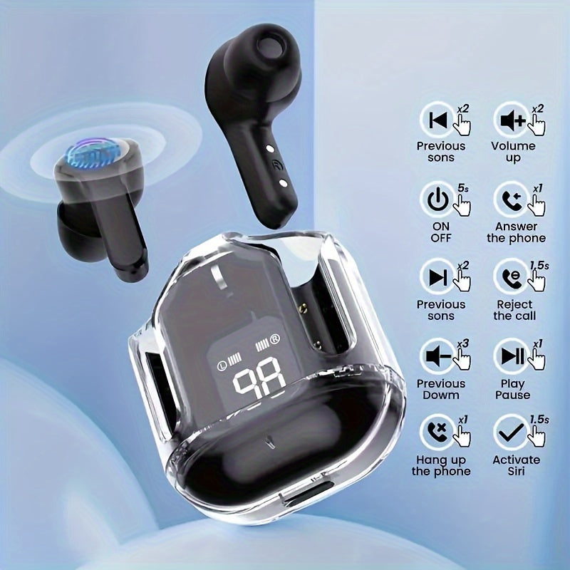 Wireless Transparent ENC Noise Canceling Earbuds