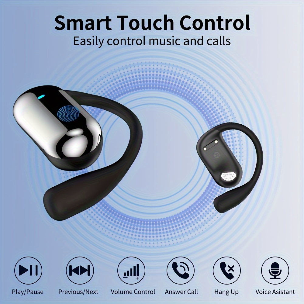 Wireless Bone Conduction Earbuds with LED Charging Case