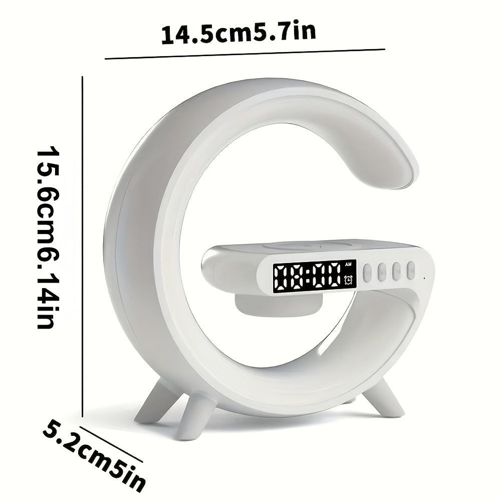 Vibrant Wake-Up Wireless Speaker - Portable Bluetooth Speakers with Sunrise Alarm, RGB Rhythm Light, Fast Charging