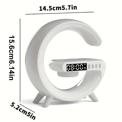 Vibrant Wake-Up Wireless Speaker - Portable Bluetooth Speakers with Sunrise Alarm, RGB Rhythm Light, Fast Charging