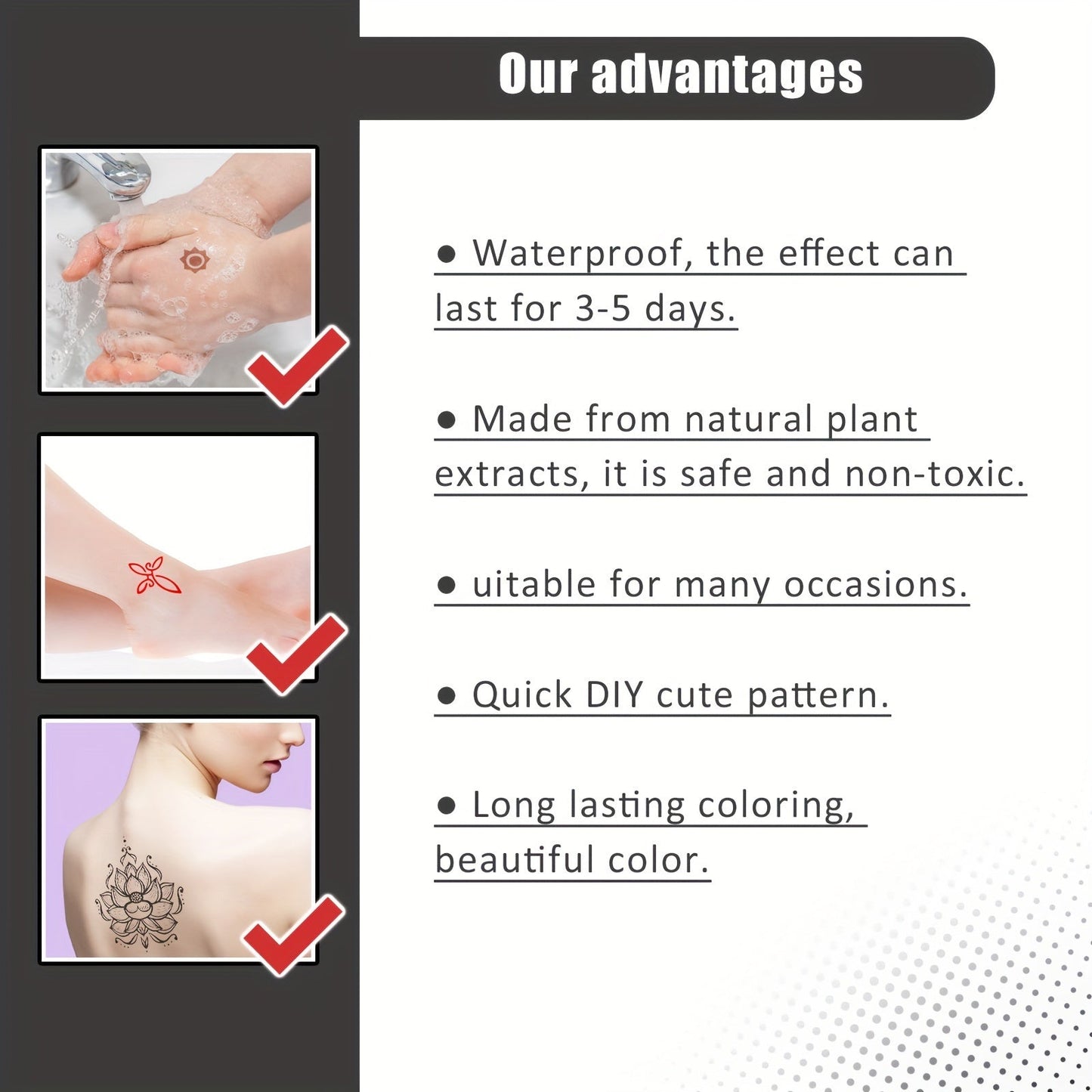 Temporary Tattoo Ink And Stencils