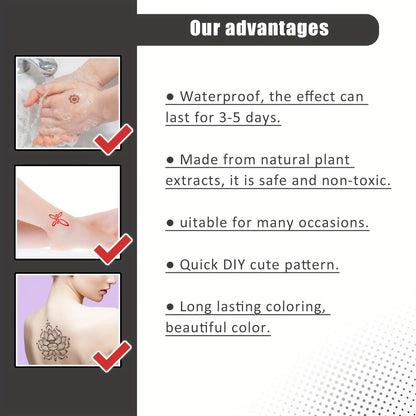 Temporary Tattoo Ink And Stencils