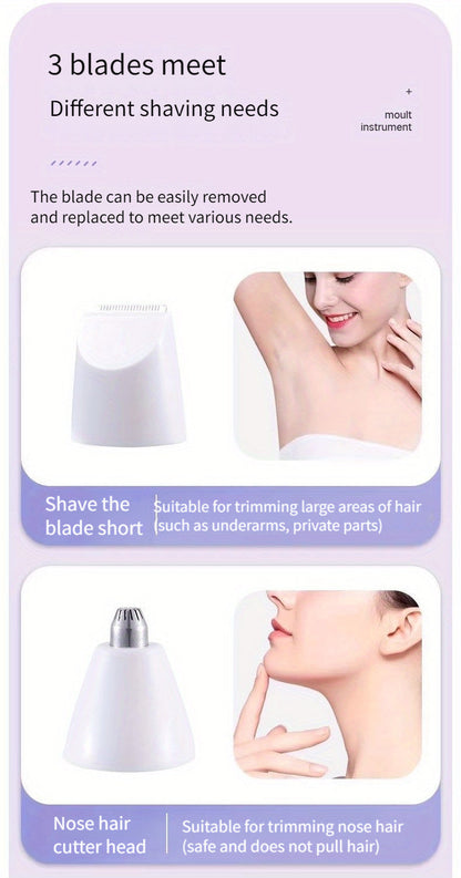 3-in-1 Electric Hair Removal Kit For Women