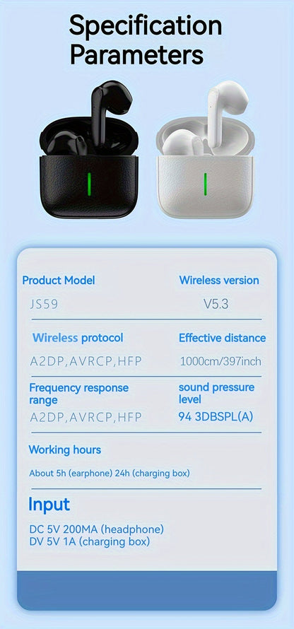 Wireless Sports Earbuds with Noise-Cancelling Mic