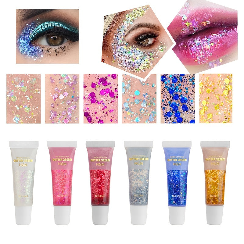 Mermaid Sequins Body Glitter Gel Make Up