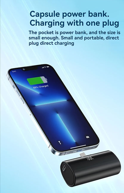 5000mAh Compact Fast-Charging Power Bank