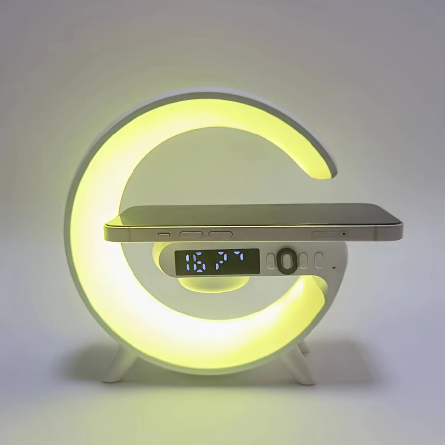 Vibrant Wake-Up Wireless Speaker - Portable Bluetooth Speakers with Sunrise Alarm, RGB Rhythm Light, Fast Charging