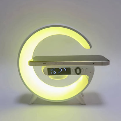 Vibrant Wake-Up Wireless Speaker - Portable Bluetooth Speakers with Sunrise Alarm, RGB Rhythm Light, Fast Charging