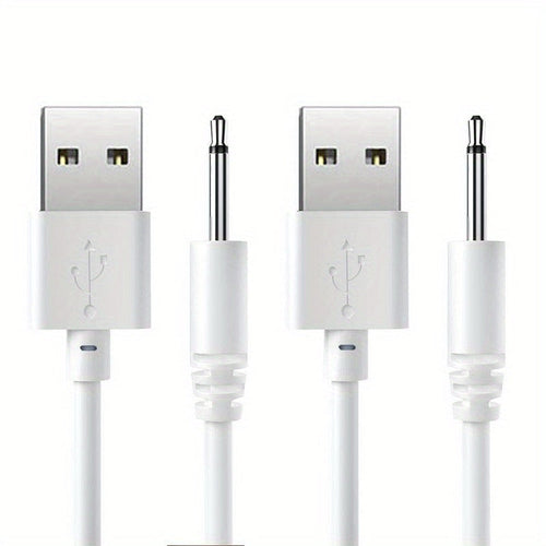 2pcs 3.3ft Long Fast Charging Cord Adapters - High-Speed USB to 2.5mm DC Jack Converters for Rechargeable Massager Wands