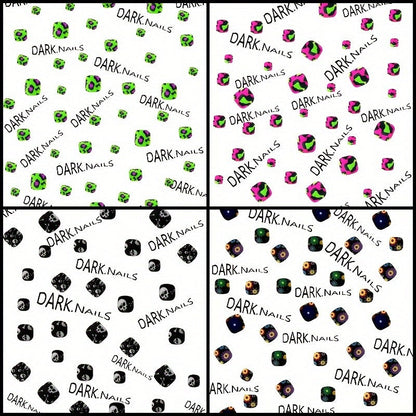 192 Skull Flower Leopard Toenails