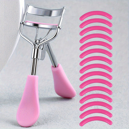 Portable Eyelash Curler with 15 Silicone Pads