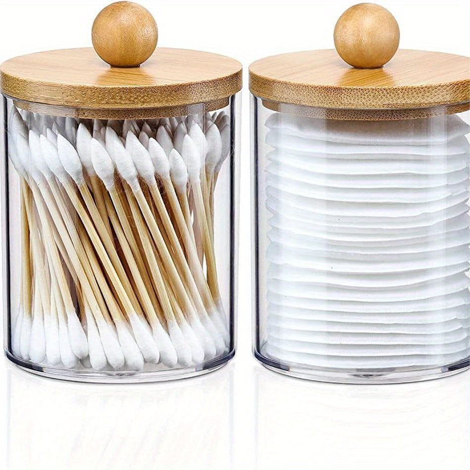 Acrylic Cotton Swabs Jar Holder Canister