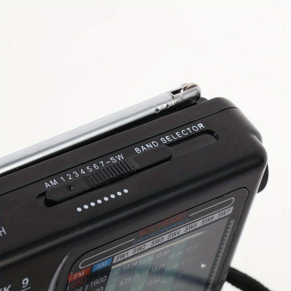 KK-9 Portable Pocket Radio - Personal Radios with Loud Speaker, Headphone Jack, 2AA Battery Operated, AM FM SW1-7 Bands