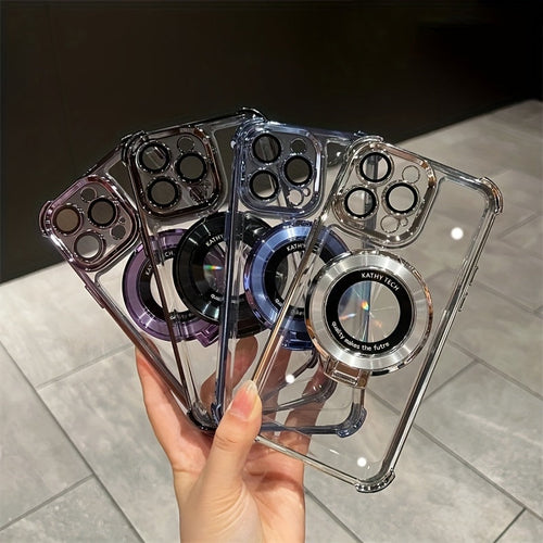 Luxury Wireless Charging Magnetic Ring Bracket Case