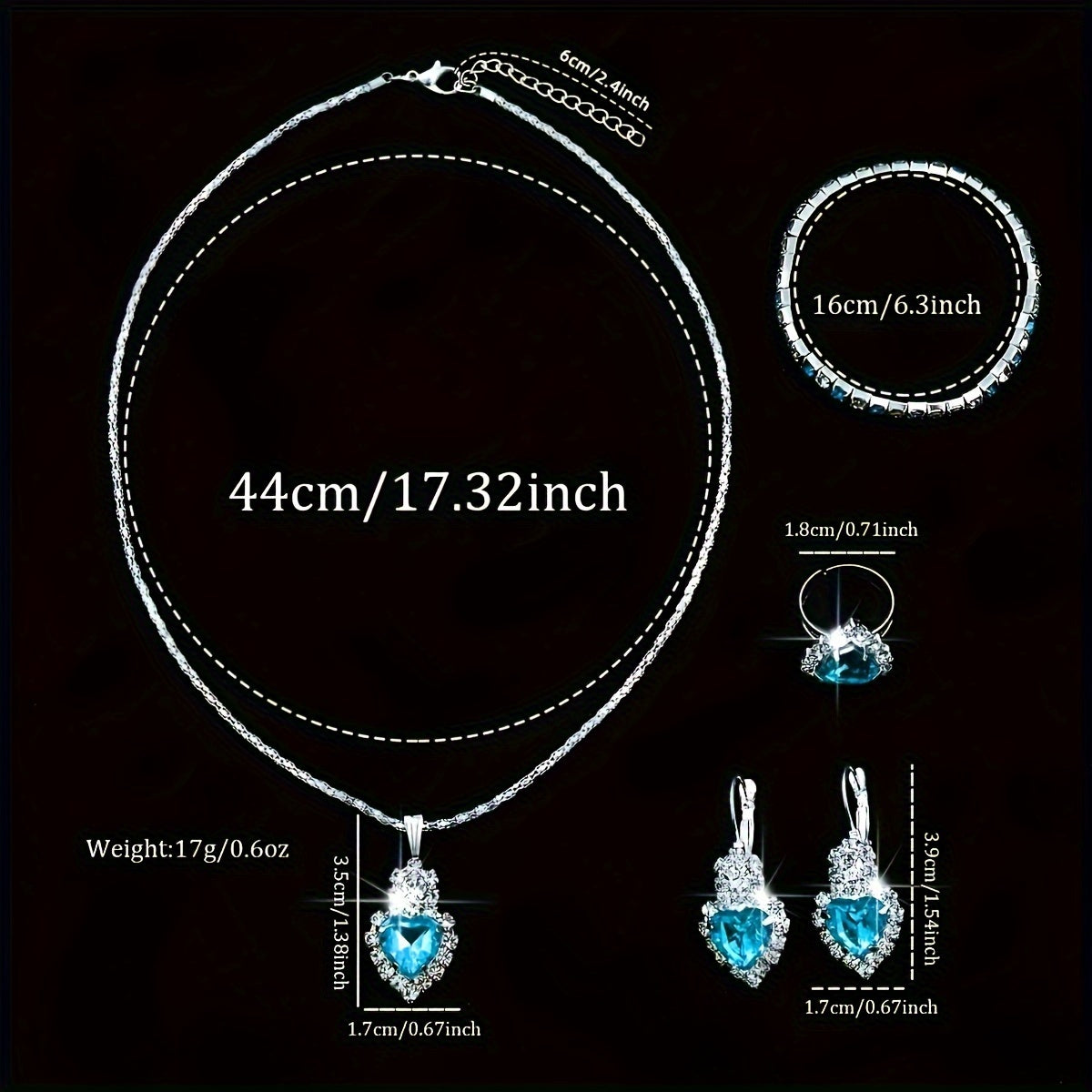 Elegant Quartz Wrist Watch and Jewelry Set