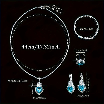 Elegant Quartz Wrist Watch and Jewelry Set