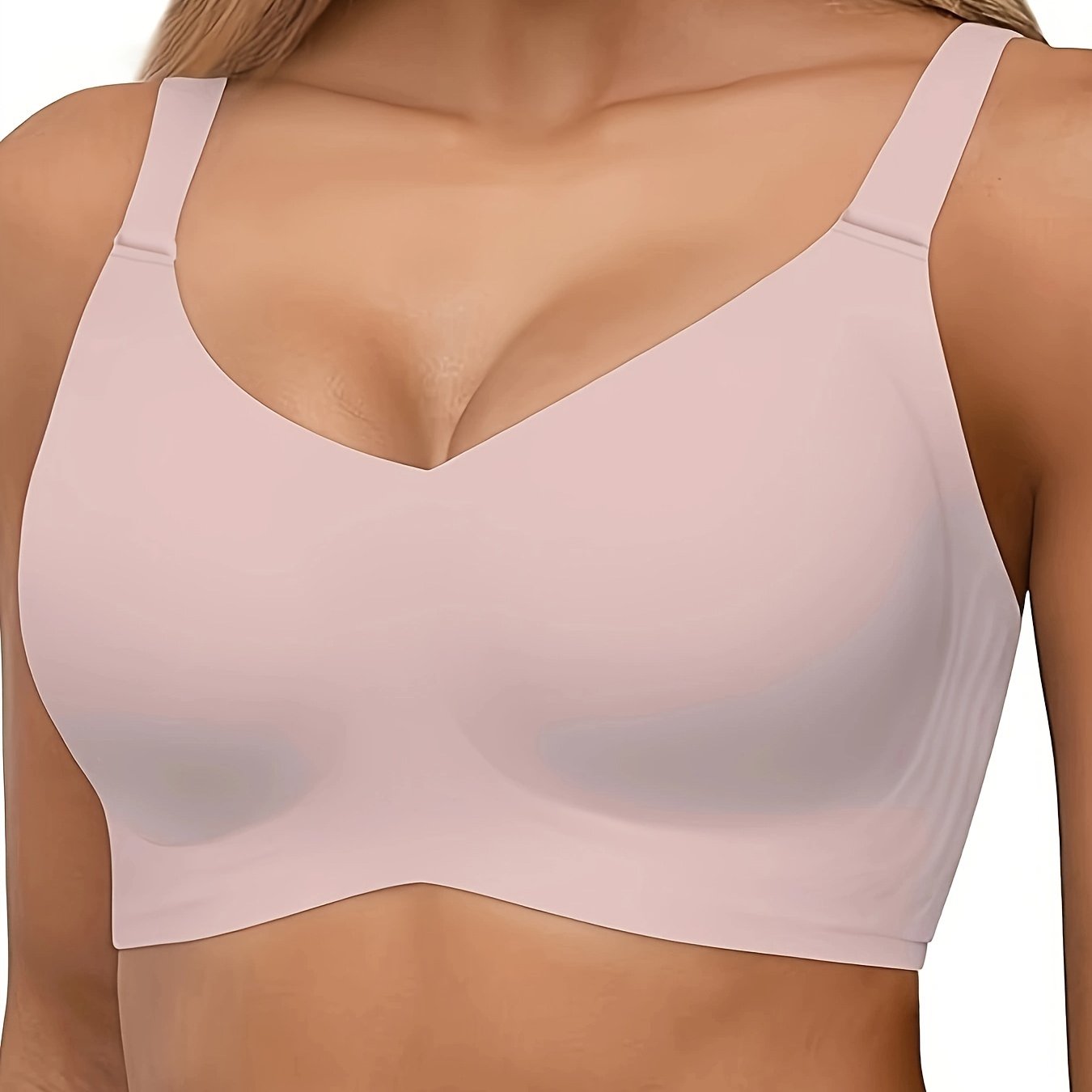 Solid Seamless Wireless Bra, Sporty Anti Sagging Push Up Comfy Bra, Women's Lingerie