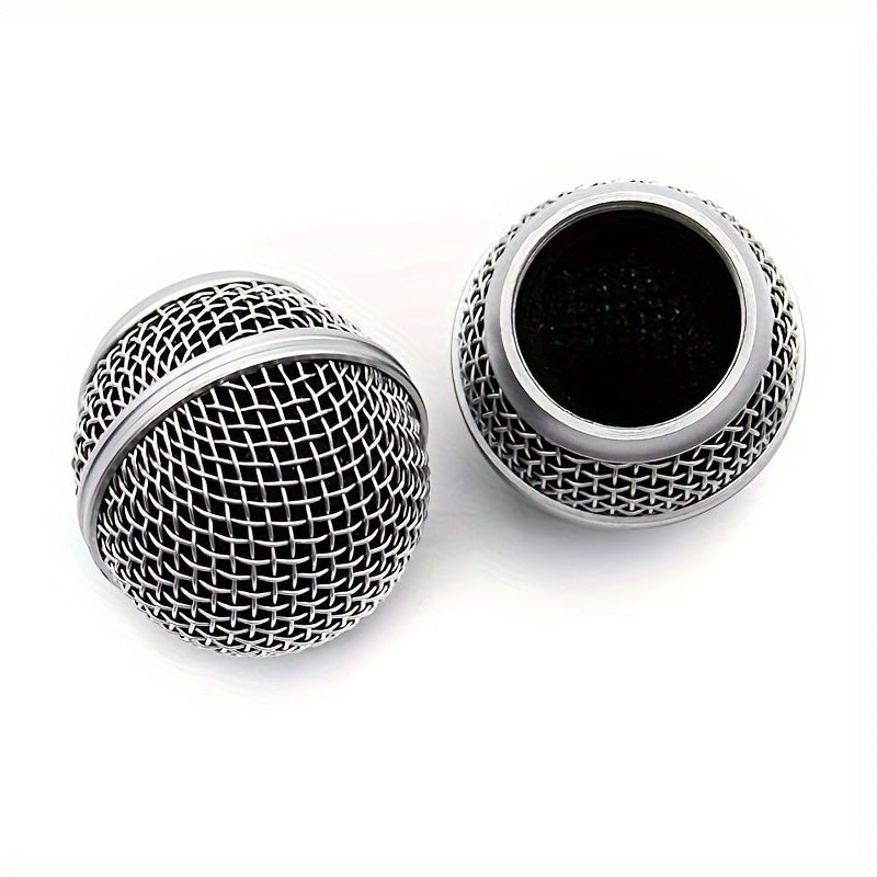 1pc Premium SM58 Microphone Head Metal Mesh Grille Ball with Inner Foam - Replacement Accessories for Microphones