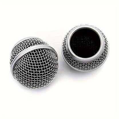 1pc Premium SM58 Microphone Head Metal Mesh Grille Ball with Inner Foam - Replacement Accessories for Microphones