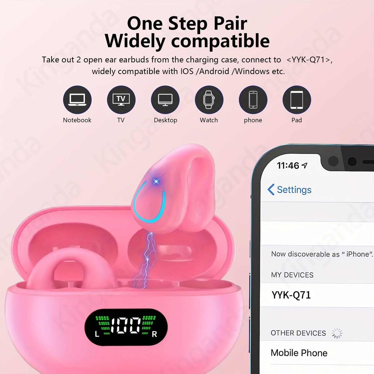Wireless Open Ear Clip Earbuds