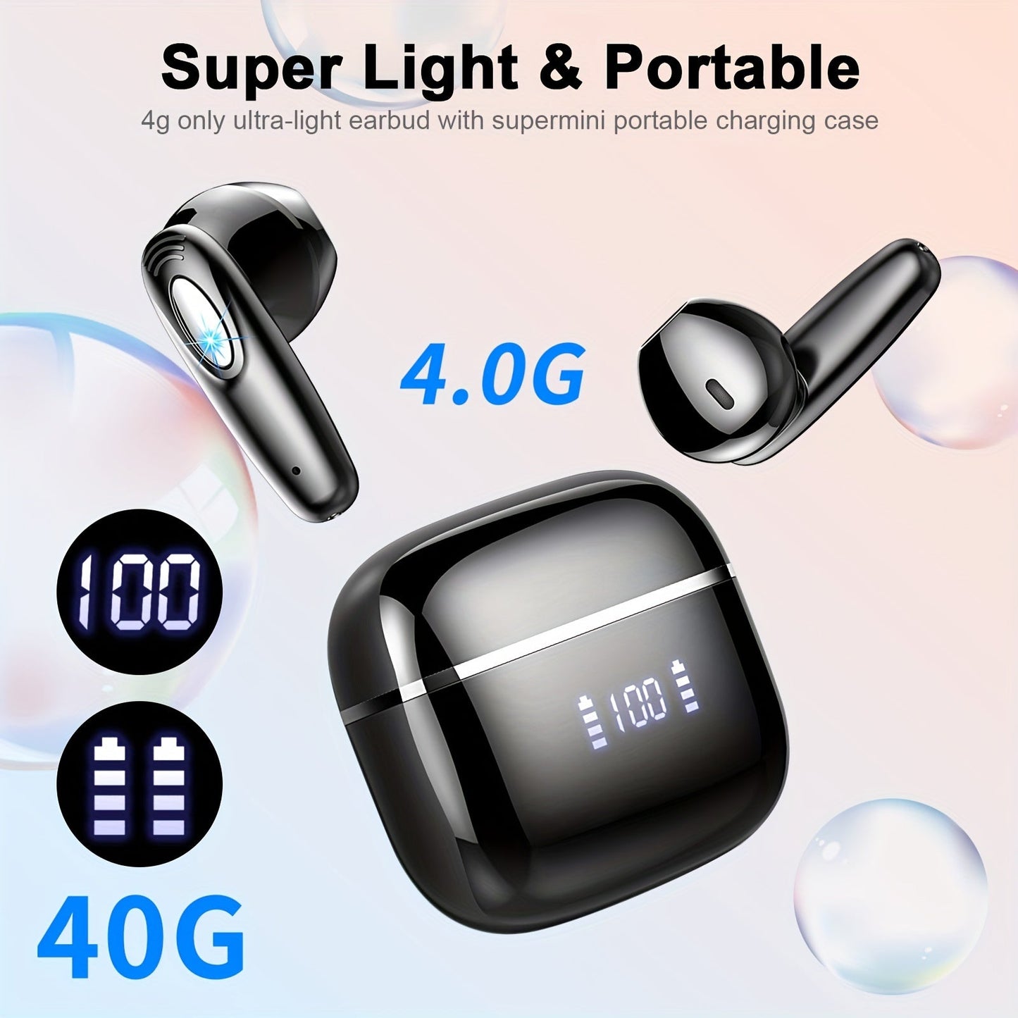 40H Battery Life Wireless Earbuds