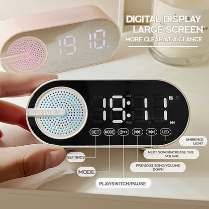 Dual speaker wireless clock speaker, subwoofer 3D Surround Sound, no sense of delay does not card, super-durable