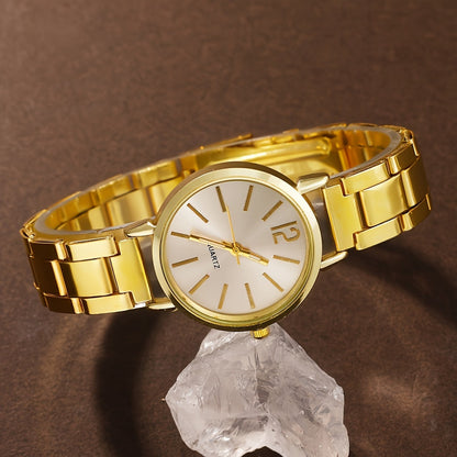 Elegant 2pcs Women's Quartz Watch set