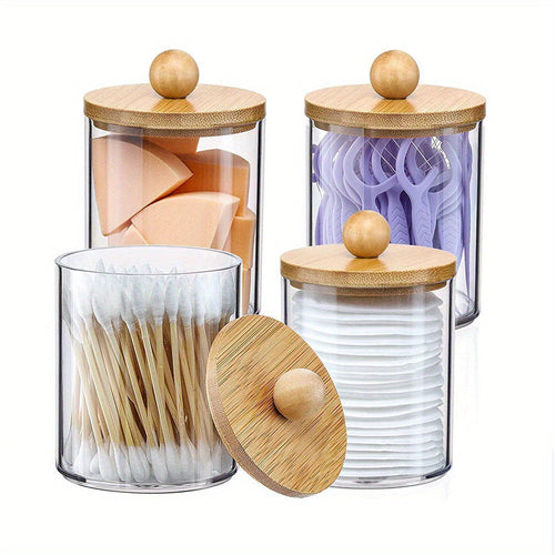 Acrylic Cotton Swabs Jar Holder Canister