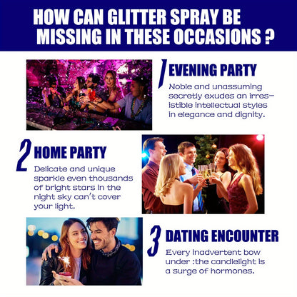 1PCS Glitter Spray Shimmer Silver