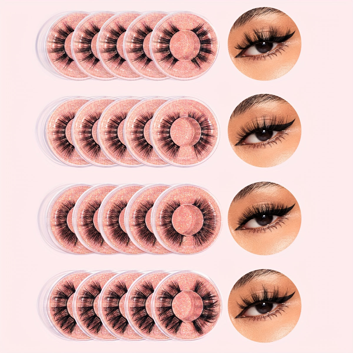 20 Pairs False Eyelashes Mixed Style