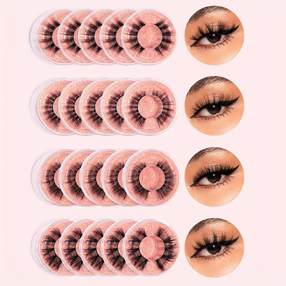 20 Pairs False Eyelashes Mixed Style