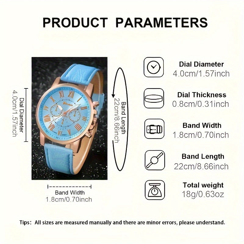 Elegant Quartz Wrist Watch and Jewelry Set