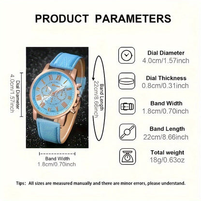 Elegant Quartz Wrist Watch and Jewelry Set