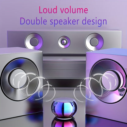 Small Steel Cannon: Portable Music Player Mini M3 Wireless Speaker with Subwoofer for HD Surround Sound