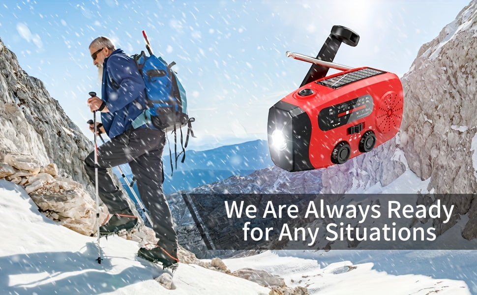 2000mAh Emergency Power Hand Crank Radio - Home Audio Compact Radios