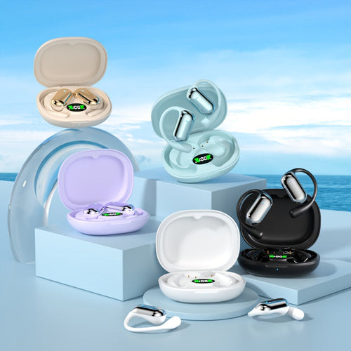 Wireless Bone Conduction Earbuds with LED Charging Case