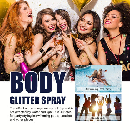 Facial, Body, Collarbone Hair Highlight Glitter Spray