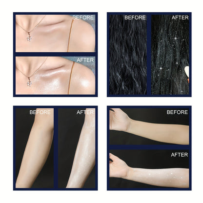 Facial, Body, Collarbone Hair Highlight Glitter Spray