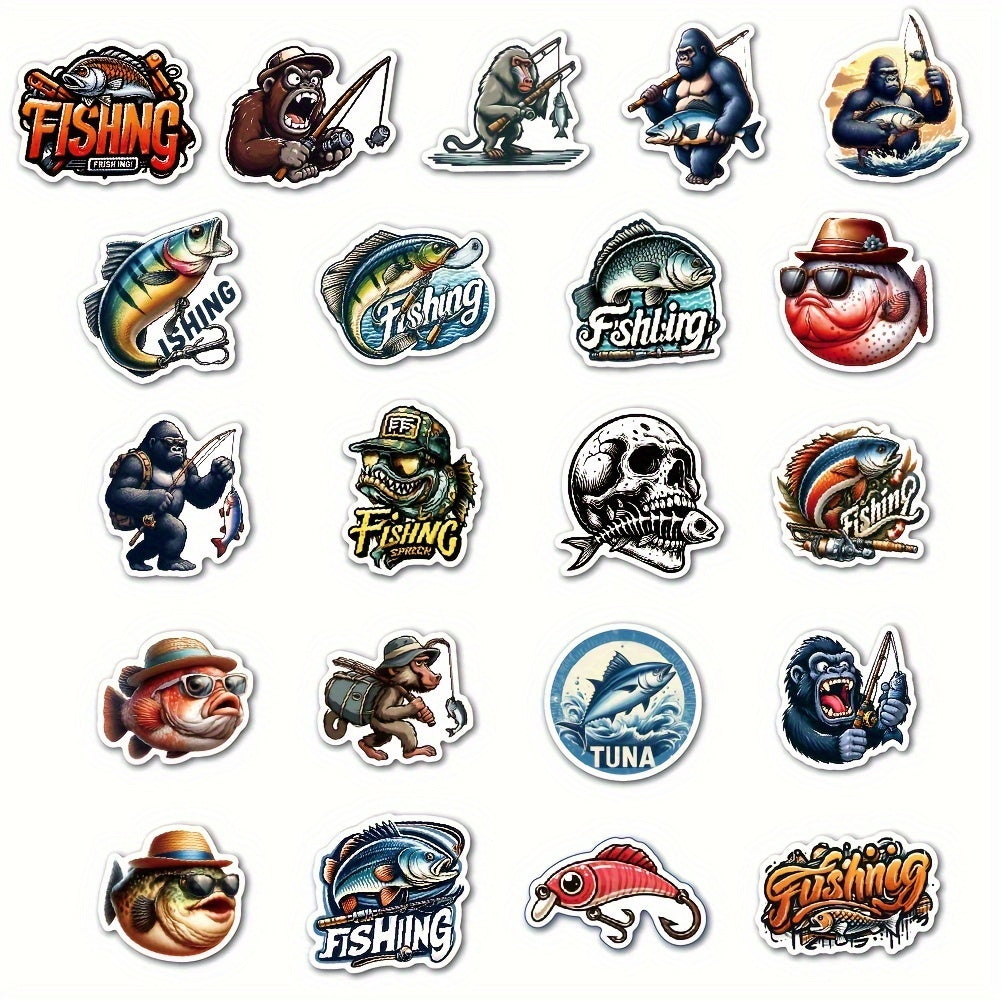 50pcs Waterproof Fishing Stickers