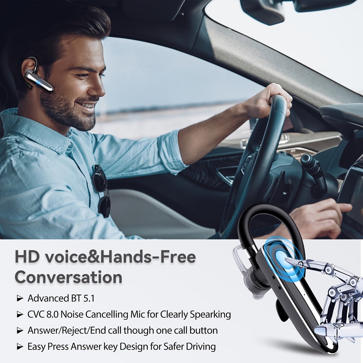 Wireless Business Headset Wireless Headset with Microphone