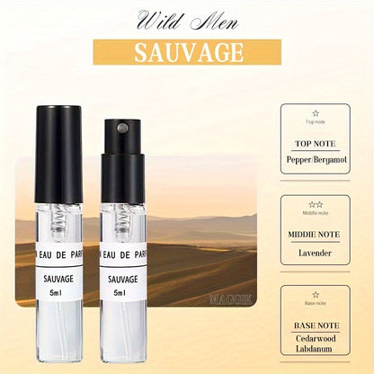 Men's Perfume Casual Daily Mini Perfume, 10 Mini Sprays (0.17 oz Each)