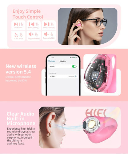 Wireless Earbuds V5.4 Clip On
