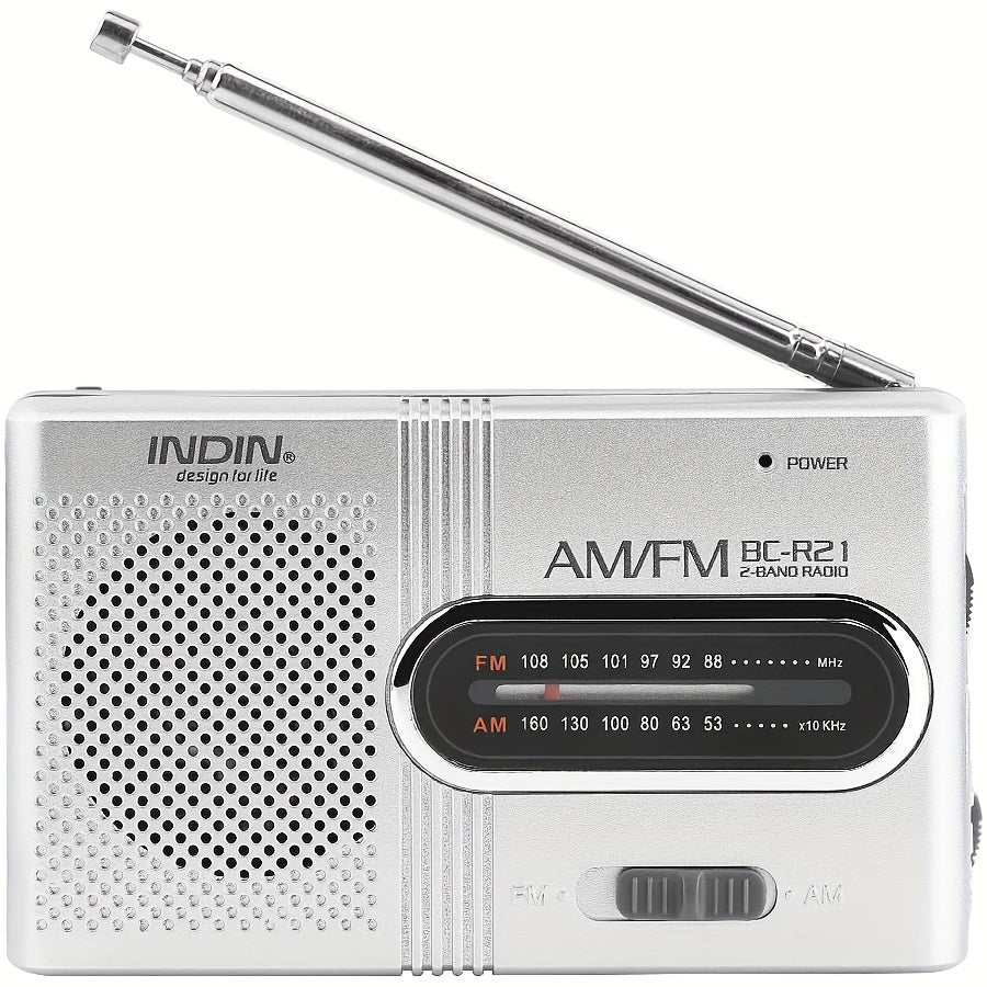 Classic Travel AM/FM Radio with USB, Telescopic Antenna, Stereo Speakers