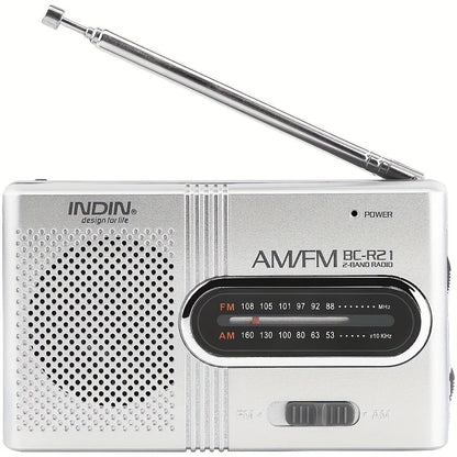 Classic Travel AM/FM Radio with USB, Telescopic Antenna, Stereo Speakers