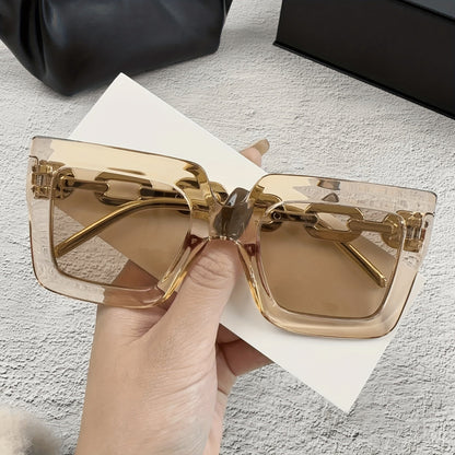 Luxury Oversized Square Fashion Glasses 2pcs