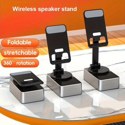 4-In-1 Wireless 360° Rotating Phone Speaker Stand, Hands-Free Audio, Portable Music